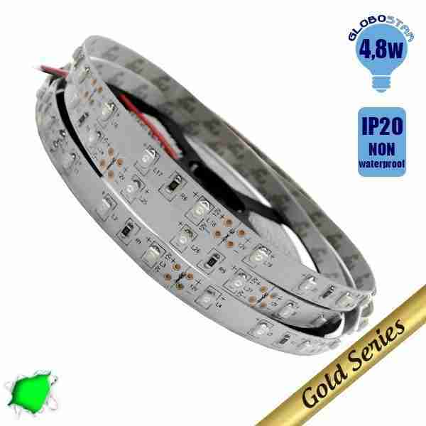 Ταινία LED 4.8 Watt 12 Volt Πράσινο IP20 GloboStar 52830