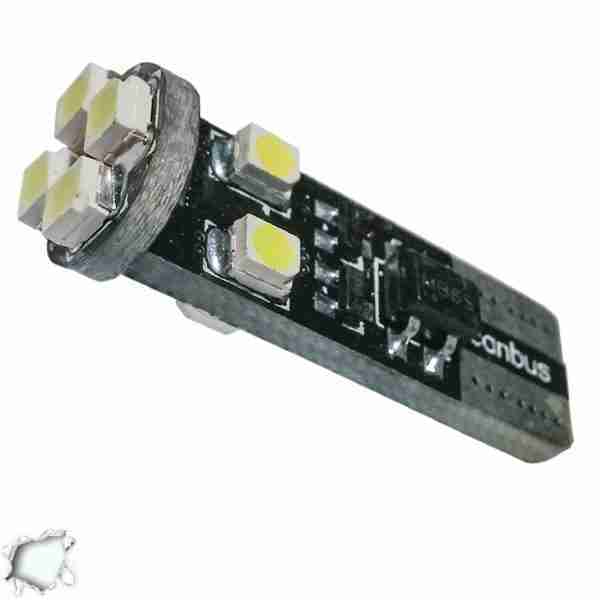 Λαμπτήρας LED T10 Can Bus με 8 SMD 1210 Ψυχρό Λευκό GloboStar 21150