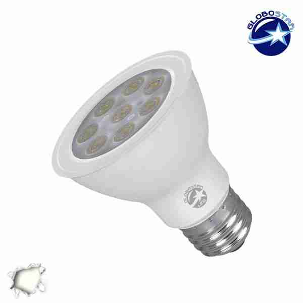 Λαμπτήρας LED PAR20 με Βάση E27 8 Watt 230v Ημέρας GloboStar 75516
