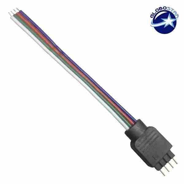 RGB Connector με καλώδιο 4 PIN GloboStar 77400