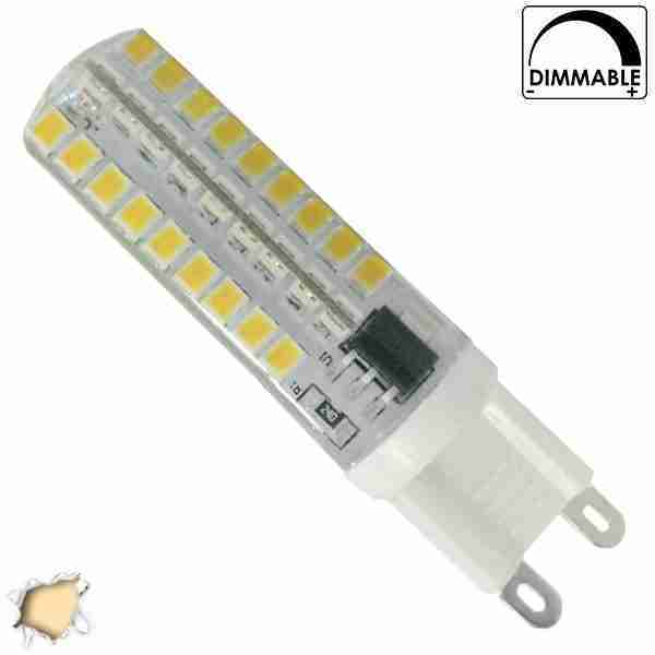 Λάμπα LED G9 Σιλικόνης 72 SMD 2835 5.5 Watt Θερμό Dimmable GloboStar 99379