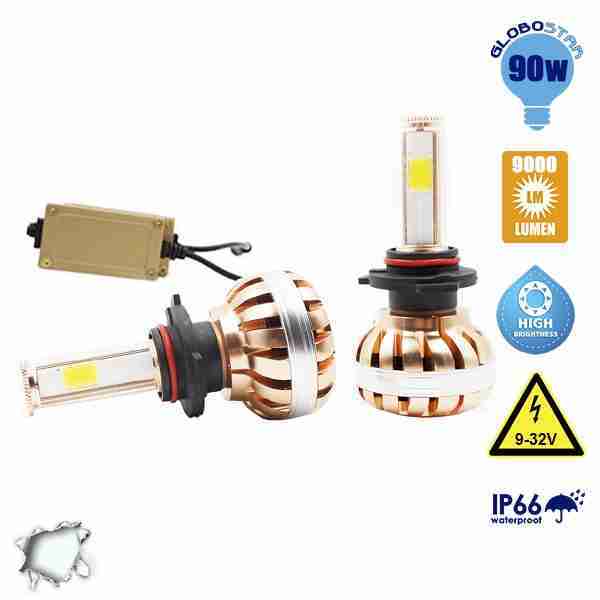 LED HID KIT HB4 9006 45 Watt 4500 Lumen 9-32 Volt DC 6000k GloboStar 99706