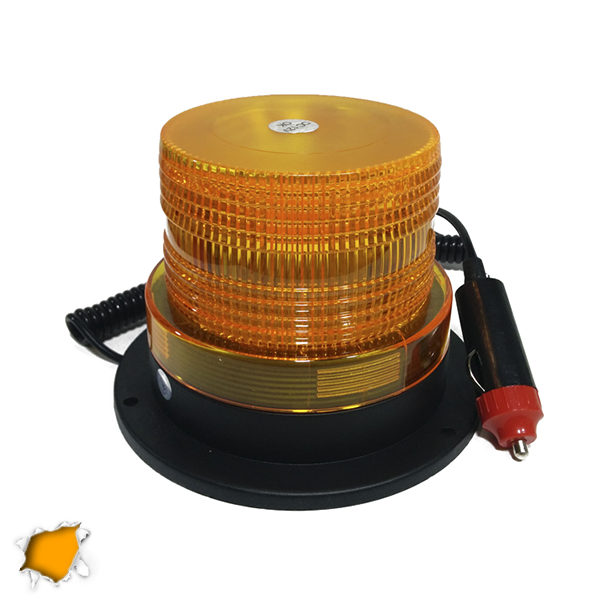 Φάρος Οδικής Βοήθειας LED 12-24 Volt DC Πορτοκαλί με Μαγνήτη Strobe GloboStar 88643