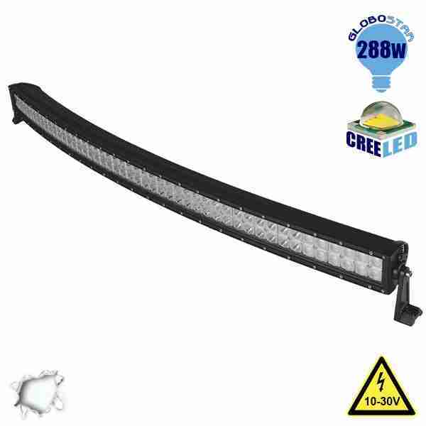Μπάρα LED Curved 288W CREE Combo 10-30v DC Ψυχρό Λευκό 34560 Lumen GloboStar 05192