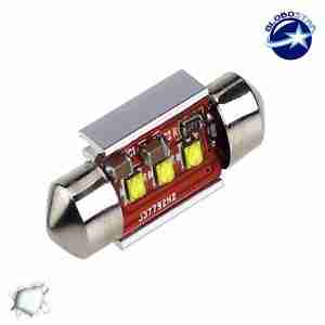 Σωληνωτός LED 42mm Can Bus με 3 CREE LED Ψυχρό Λευκό GloboStar 40172