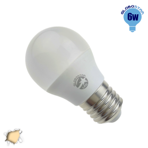 Γλομπάκι LED G45 με βάση E27 6 Watt 230v Θερμό GloboStar 01711