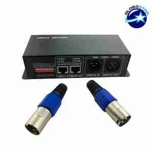 LED DMX512 Controller 3 Channels 12V - 24V DC 144 Watt GloboStar 15141
