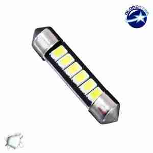 Σωληνωτός LED 39mm με 6 SMD 5630 Samsung Chip Λευκό 6000k GloboStar 40148