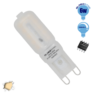 Λάμπα LED G9 6 Watt Θερμό Dimmable GloboStar 07434