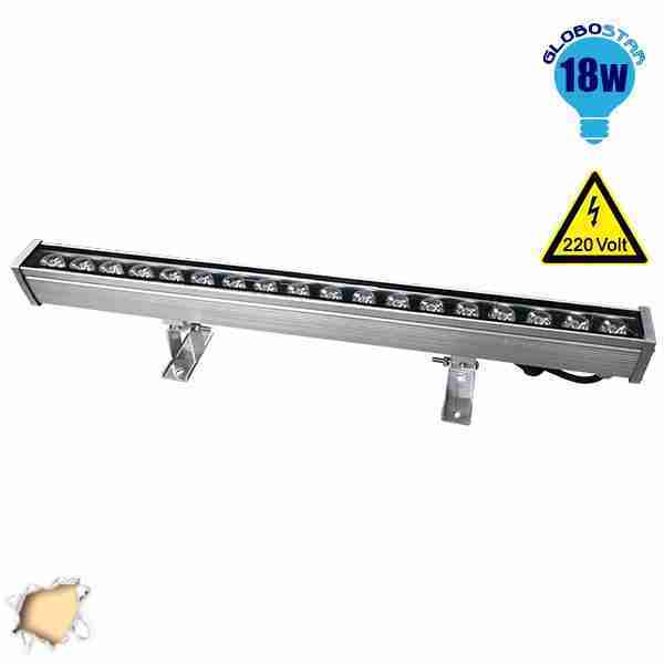 LED Wall Washer 18 Watt 50cm 220v Θερμό Λευκό GloboStar 05008