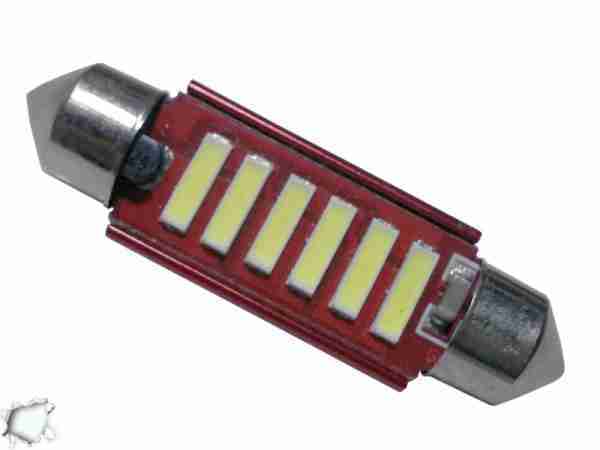 Σωληνωτός LED 42mm 12v Can Bus με 6 SMD 7020 6000k GloboStar 55873