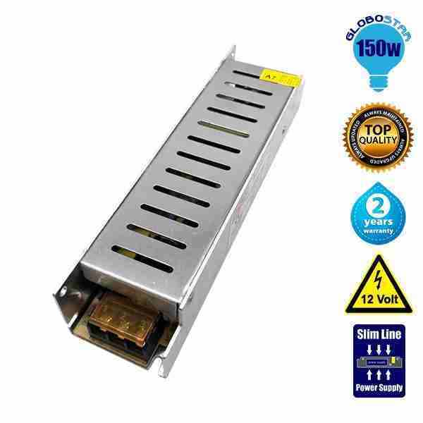 Τροφοδοτικό Slim Series Globostar 150 Watt 12 Volt DC GloboStar 03003