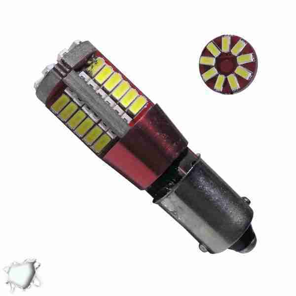 Λαμπτήρας LED BA9S 57 SMD 3014 Can Bus 12 Volt Ψυχρό Λευκό GloboStar 55784