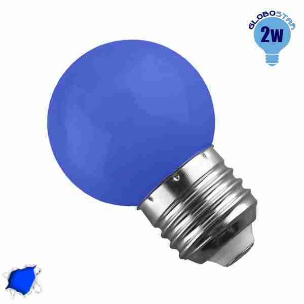 Mini Γλόμπος LED G45 2 Watt Μπλε GloboStar 64006