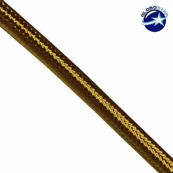 Στρογγυλό Υφασμάτινο Καλώδιο 2 x 0.75mm² Χρυσό GloboStar 80008