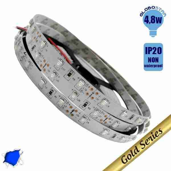 Ταινία LED 4.8 Watt 12 Volt Μπλε IP20 GloboStar 42830