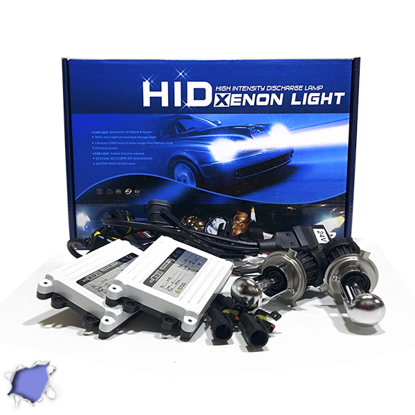 Σετ Φωτισμού Xenon Can Bus 55 Watt 24 Volt H4 Bixenon Slim Ballast 8000k GloboStar 33733