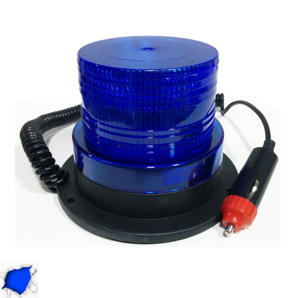 Φάρος LED 12-24 Volt DC Μπλε με Μαγνήτη Strobe GloboStar 88655