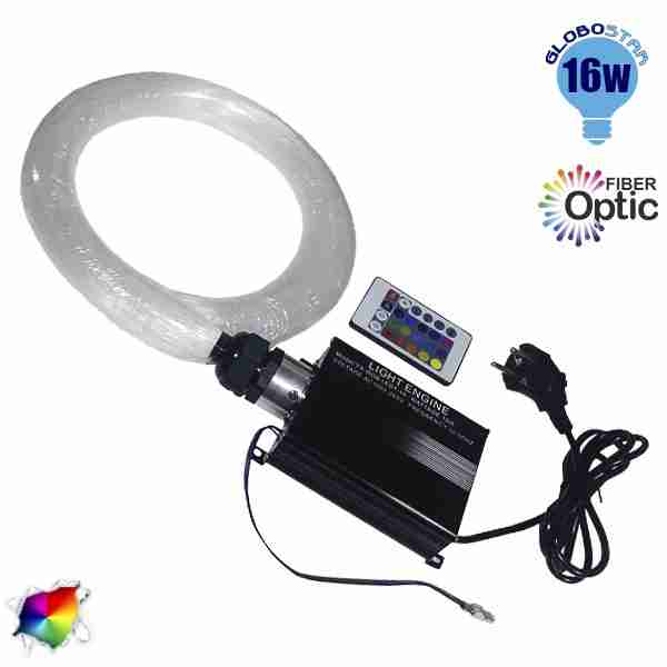 Κιτ Οπτικής Ίνας 280 τεμαχίων 16 Watt RGBW με Ασύρματο Χειριστήριο GloboStar 88766