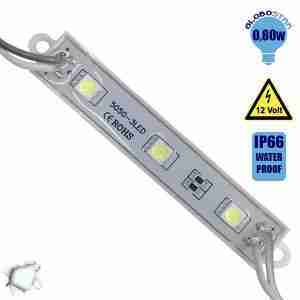 LED Module 3 smd 5050 Ψυχρό Λευκό GloboStar 65000