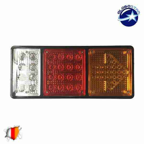 Πίσω Φανάρι Φορτηγού 49 LED 24 Volt Βέλος Universal IP66 GloboStar 75498