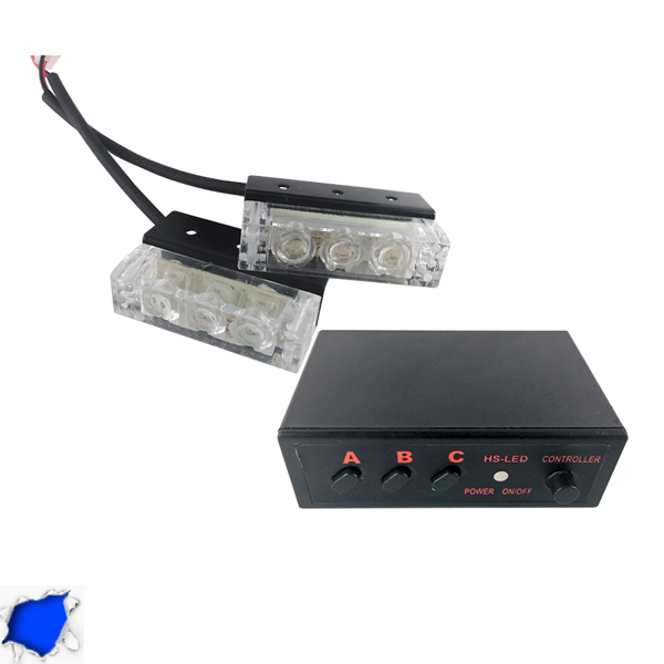 Φώτα Ασφαλείας LED 2 x 1 12-24 Volt DC Μπλε Εξωτερικά GloboStar 77665