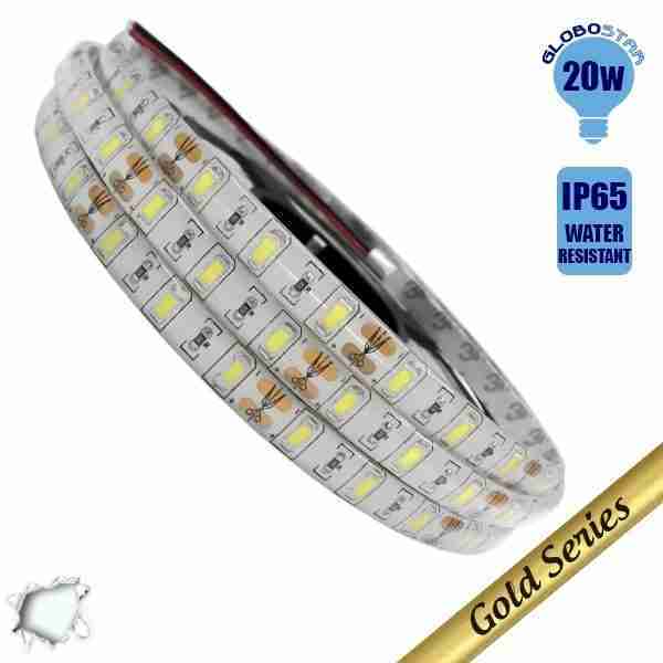 Ταινία LED 20 Watt 12 Volt Ψυχρό Λευκό IP65 Υπερυψηλής Αδιάβροχη GloboStar 77391