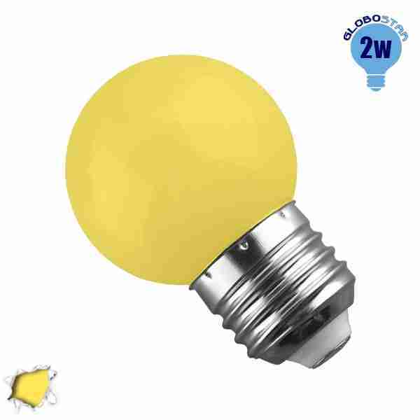Mini Γλόμπος LED G45 2 Watt Κίτρινο GloboStar 64007