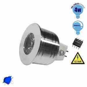 Σποτάκι LED MR11 4 Watt 10-30 Volt Μπλε GloboStar 88963