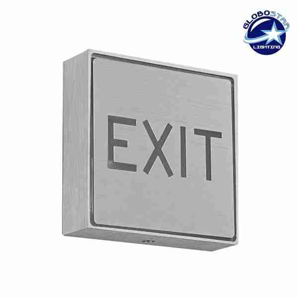 Φωτιστικό LED Ασφαλείας Αλουμινίου EXIT με Μπαταρία Λιθίου 350mAh GloboStar 75506