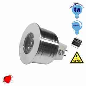 Σποτάκι LED MR11 4 Watt 10-30 Volt Κόκκινο GloboStar 88961