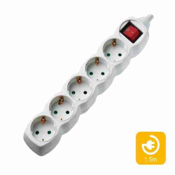 Πολύπριζα 5θ Με Διακόπτη 1,5M,3g1,5 COM