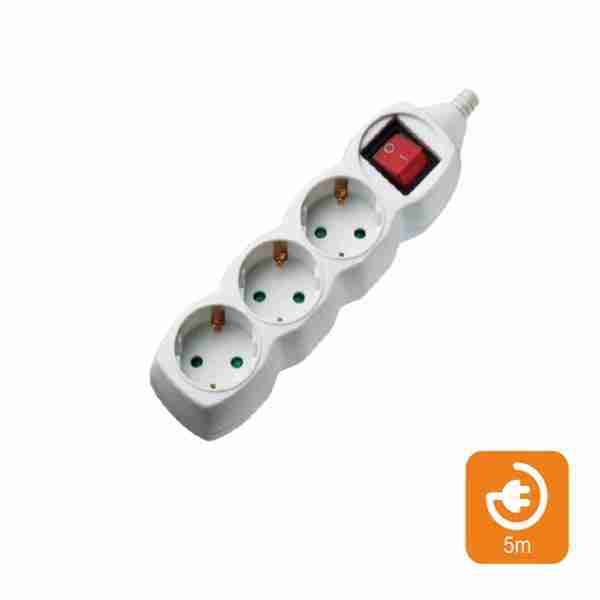 Πολύπριζα 3θ Με Διακόπτη 5M,3g1,5 COM