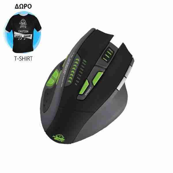 Ποντίκι X9PRO BUDDLE w/Tshirt Gaming KEEP OUT USB Black 11 Keys 8200dpi