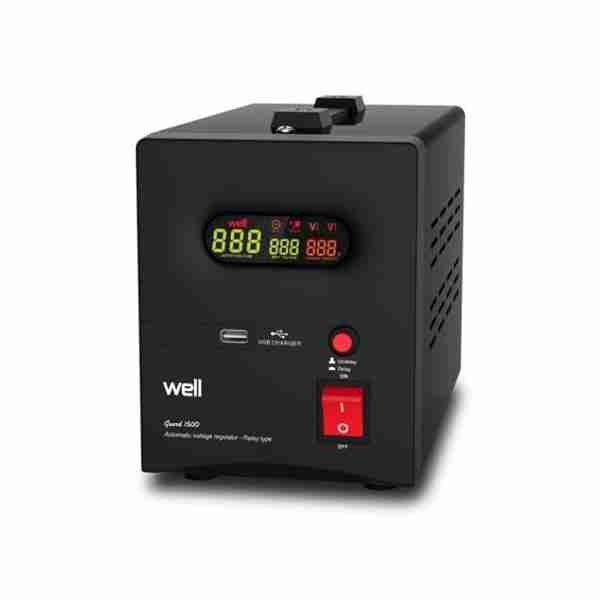 AVR-1500VA WELL ΨΗΦΙΑΚΟ με USB έξοδο GUARD LCD Display Black