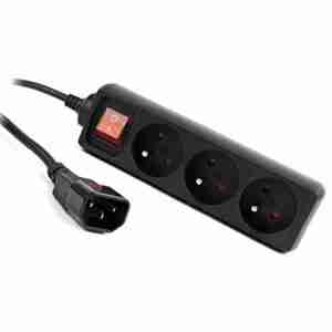 ENERGENIE UPS POWER STRIP 3 FR SOCKETS FUSED SWITCH 16A C14 0,6M CABLE BLACK