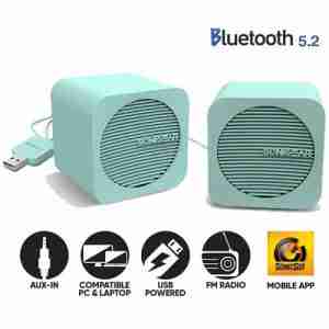 SONIC GEAR BLUETOOTH 5,2 SPEAKERS 2,0 BLUE CUBE MINT