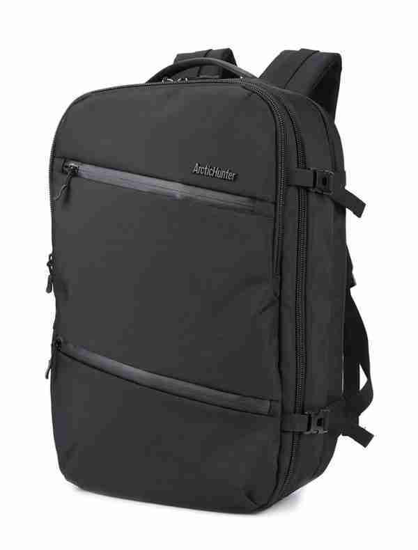 ARCTIC HUNTER τσάντα πλάτης B-00184, laptop, USB-3.5mm, αδιάβροχη, μαύρη
