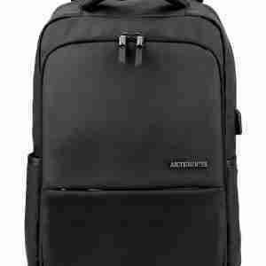 ARCTIC HUNTER τσάντα πλάτης B00069-BK, laptop, USB, αδιάβροχη, μαύρη