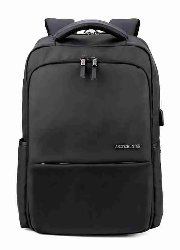 ARCTIC HUNTER τσάντα πλάτης B00069-BK, laptop, USB, αδιάβροχη, μαύρη