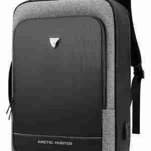 ARCTIC HUNTER τσάντα πλάτης B00227-DG, laptop, USB, σκουρο γκρί