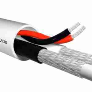 BIOKAL Καλώδιο CCTV CC-200, 2x Mini RG59/2x 0.50mm2, 75 ohm, White, 100m