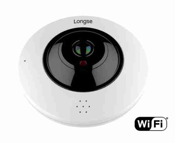 LONGSE IP WiFi PoE Dome Κάμερα, 3MP Fisheye 360°, IR 20M, metal