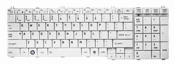 Πληκ. Αντ. Για Toshiba Satellite C660 C655 L655 L750 L770 US Άσπρο