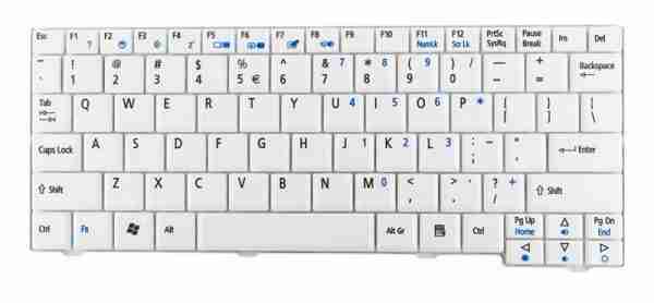 Πληκτρολόγιο για Acer A110, A150, Λευκό