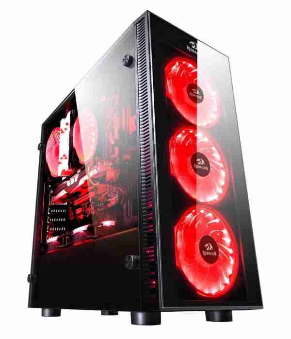 REDRAGON Gaming case GC601 Sidewipe, 4x RGB fans, Tempered Glass, μαύρο
