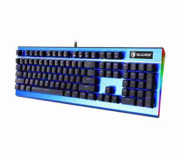 SADES Ενσύρματο πληκτρολόγιο K13 Sickle, μηχανικό, RGB Side, Blue switch