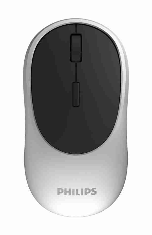 PHILIPS ασύρματο ποντίκι SPK7413 2000DPI, 4 πλήκτρα, 450mAh, μαύρο-ασημί