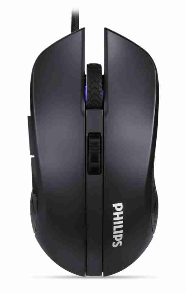 PHILIPS ενσύρματο gaming ποντίκι SPK9313, 2400DPI, 6 πλήκτρα, μαύρο