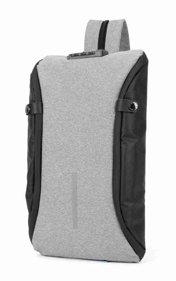 ARCTIC HUNTER τσάντα crossbody XB00046-LG, αδιάβροχη, lock, ανοιχτό γκρι